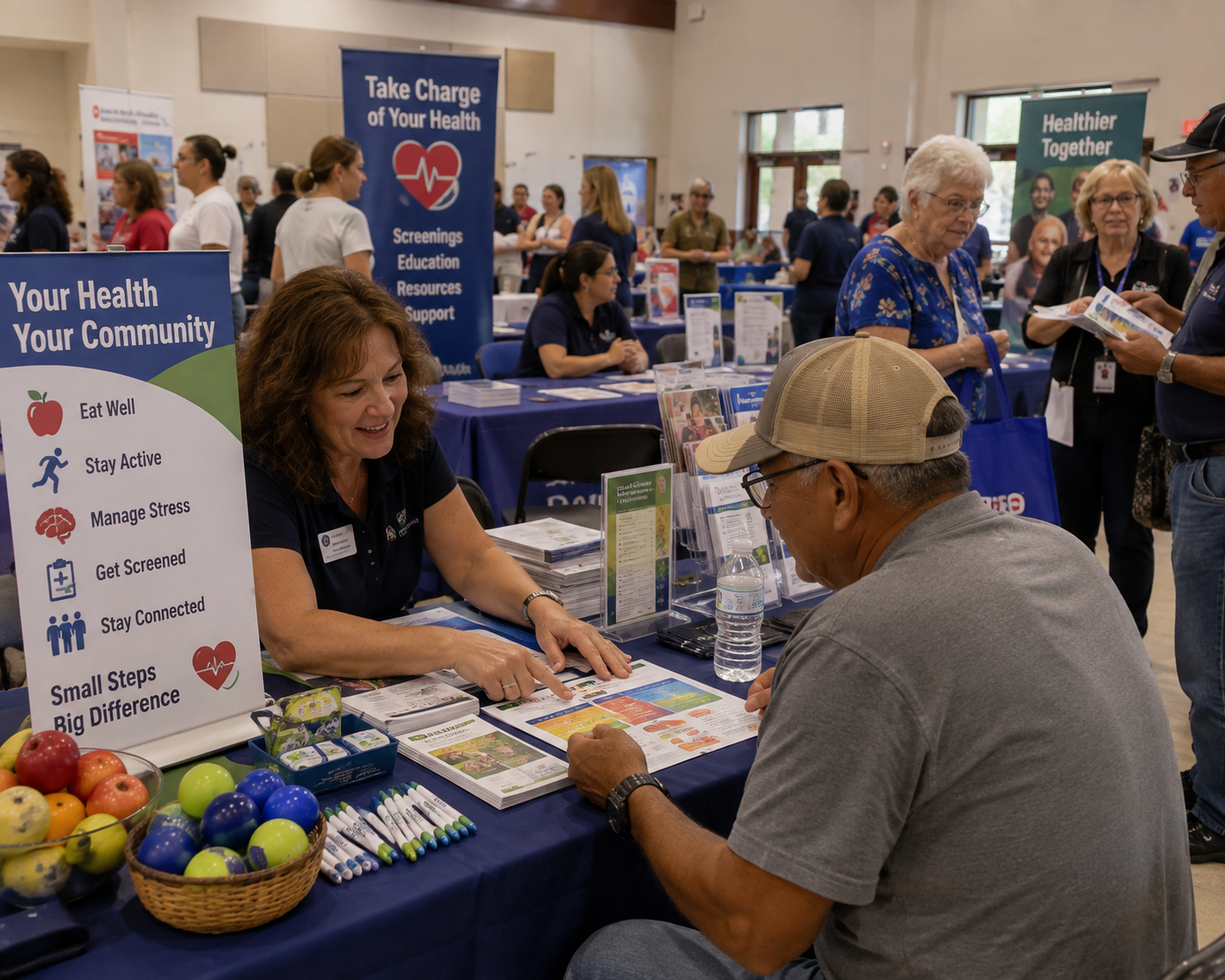 Community members at health fair